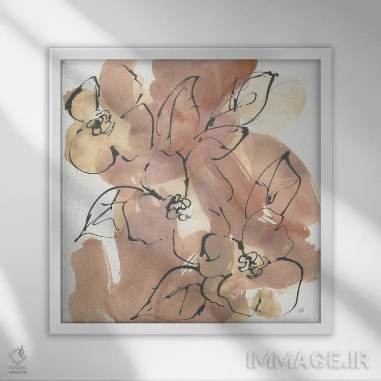 تابلو گلهای کشمیر شماره ۲ اثر کریس پاشکه - نمای قابدار سفید