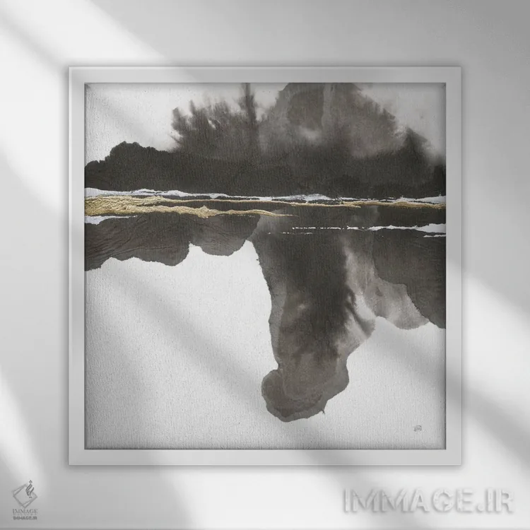 تابلو بازتاب کوه اثر کریس پاشکه - نمای قابدار سفید