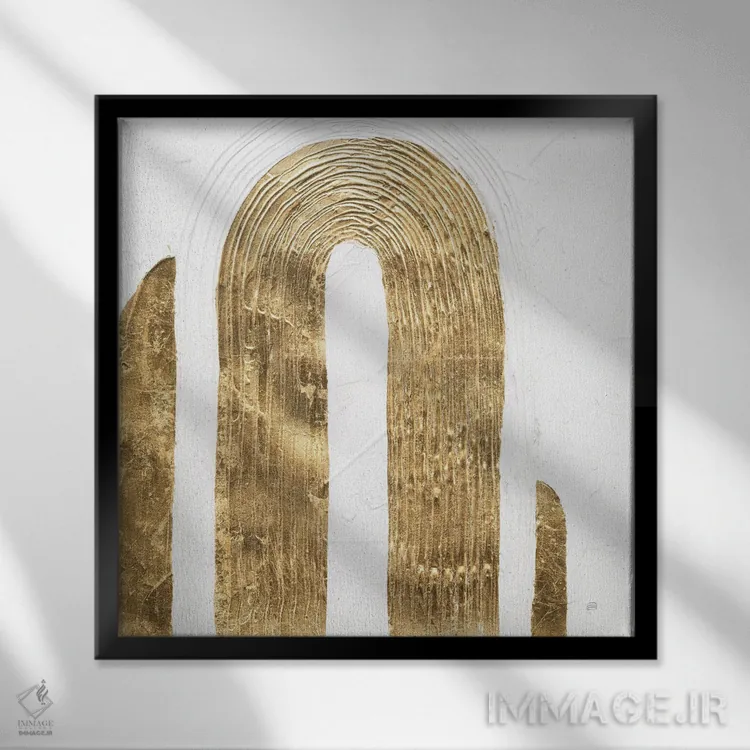 تابلو سفید بر سفید شماره ۱ اثر کریس پاشکه - نمای قابدار مشکی