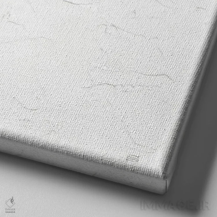 تابلو سفید بر سفید شماره ۴ اثر کریس پاشکه - نمای نزدیک بافت بوم