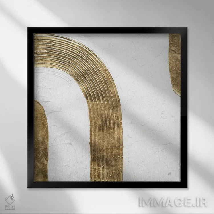 تابلو سفید بر سفید شماره ۴ اثر کریس پاشکه - نمای قابدار مشکی