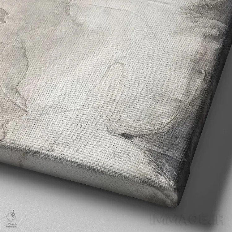 تابلو دایرههای خاکستری شماره ۱ اثر کریس پاشکه - نمای نزدیک بافت بوم