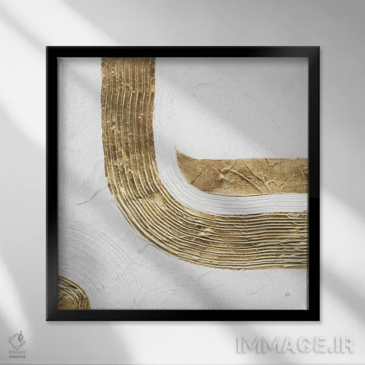 تابلو سفید بر سفید شماره ۳ اثر کریس پاشکه - نمای قابدار مشکی