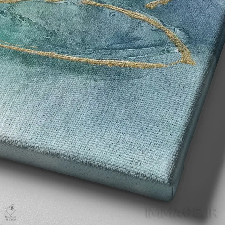 تابلو بودا در نیلوفر آبی اثر کریس پاشکه - نمای نزدیک بافت بوم