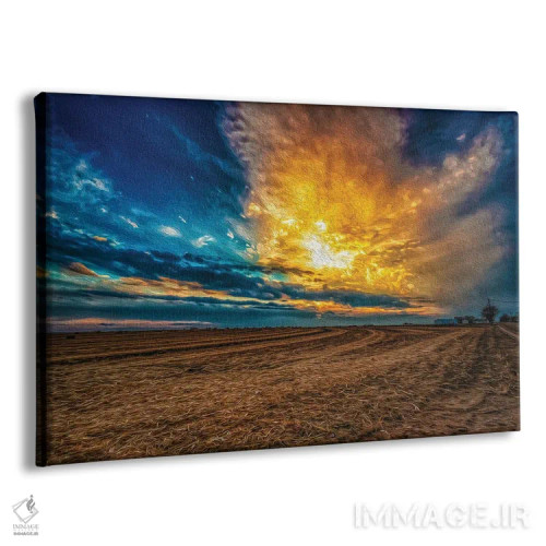 تابلو غروب پس از برداشت اثر کریستوفر توماس - نمای پرسپکتیو محصول