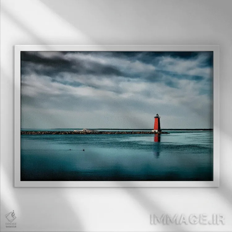 تابلو چراغ قرمز راهنما اثر کریستوفر توماس - نمای قابدار سفید