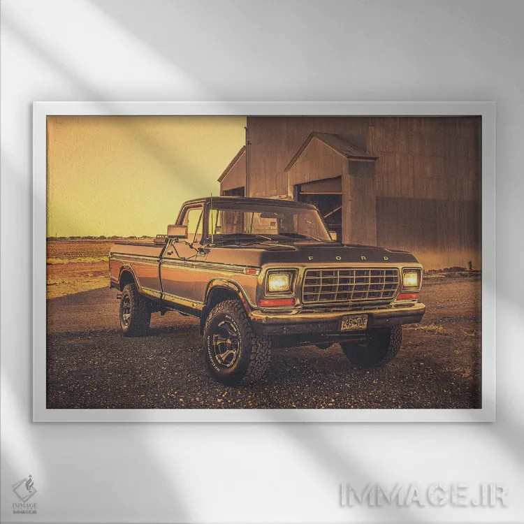 تابلو فورد اف-۱۵۰ مدل ۱۹۷۹ سفارشی اثر کریستوفر توماس - نمای قابدار سفید