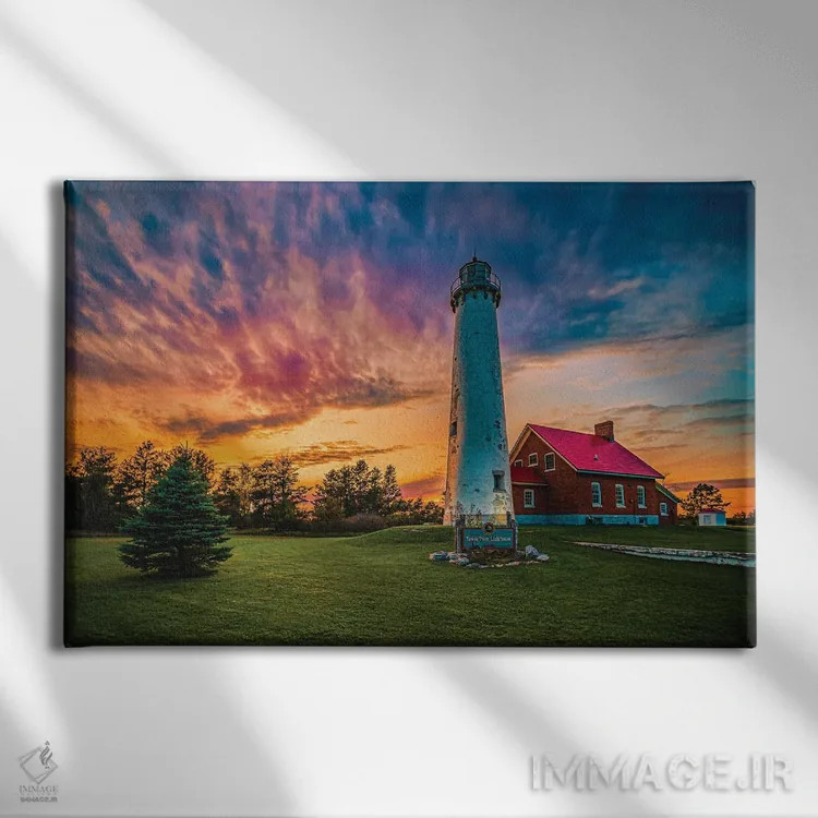 تابلو غروب نقطه تاواس اثر کریستوفر توماس - نمای روبهرو روی دیوار