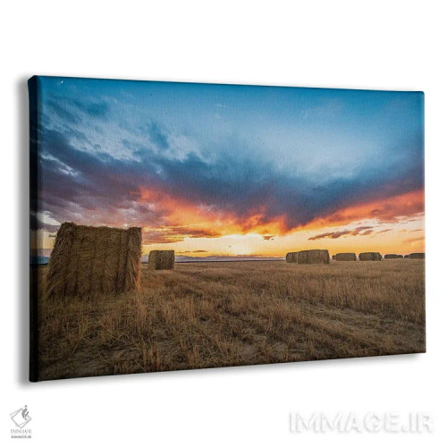 تابلو غروب بر کاه بزرگ اثر کریستوفر توماس - نمای پرسپکتیو محصول