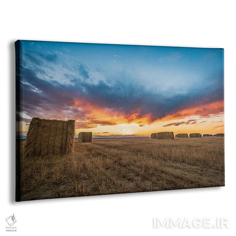 تابلو غروب بر کاه بزرگ اثر کریستوفر توماس - نمای پرسپکتیو محصول