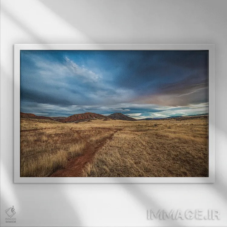 تابلو حومه باز و وسیع اثر کریستوفر توماس - نمای قابدار سفید