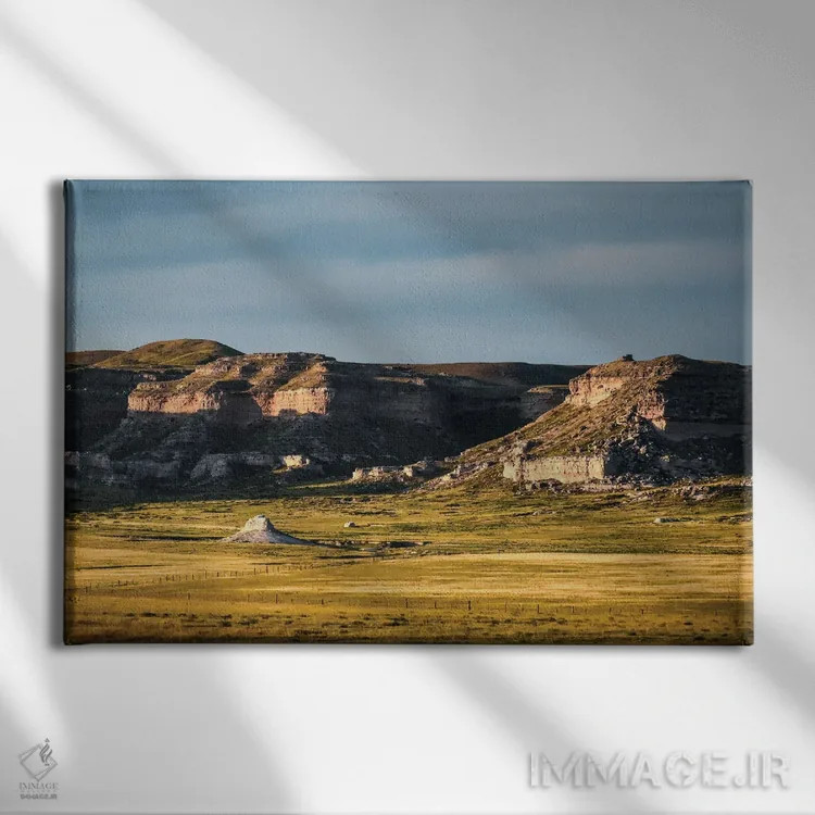 تابلو صخرههای گچی اثر کریستوفر توماس - نمای روبهرو روی دیوار