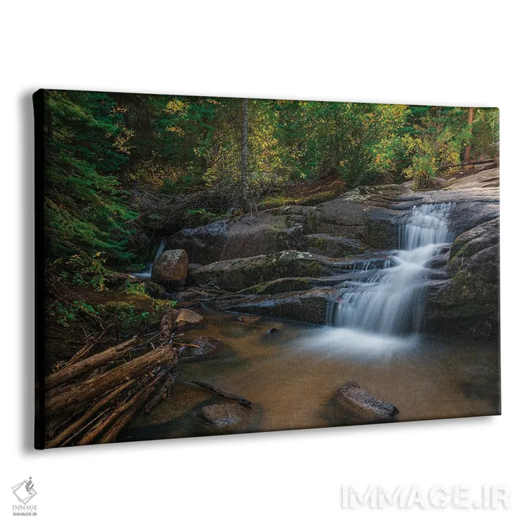 تابلو آبشار پنهان جنگل اثر کریستوفر توماس - نمای پرسپکتیو محصول