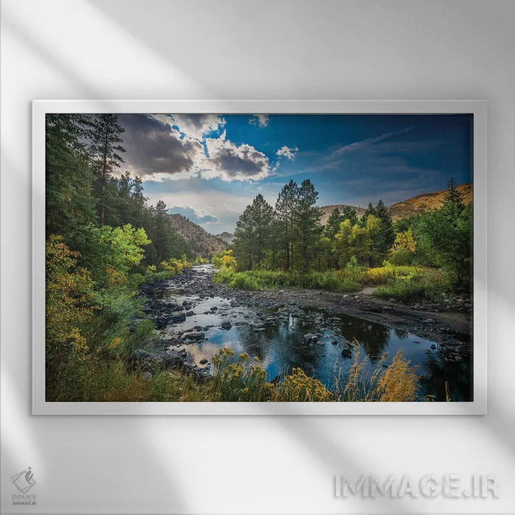 تابلو پاییز کَش لا پودر (منطقه جغرافیایی) اثر کریستوفر توماس - نمای قابدار سفید