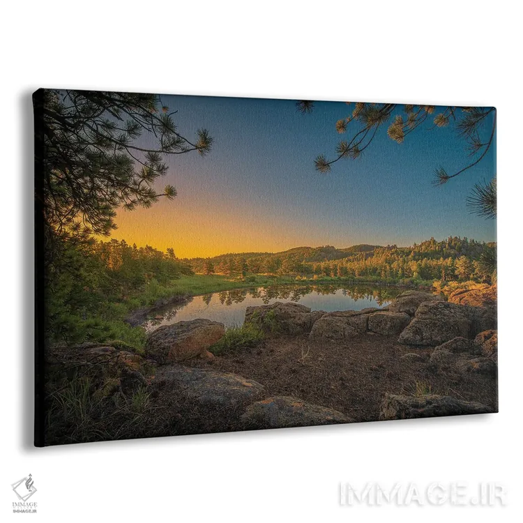 تابلو طلوع دریاچه الماس اثر کریستوفر توماس - نمای پرسپکتیو محصول