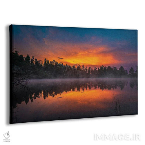 تابلو غروب دریاچه الماس اثر کریستوفر توماس - نمای پرسپکتیو محصول