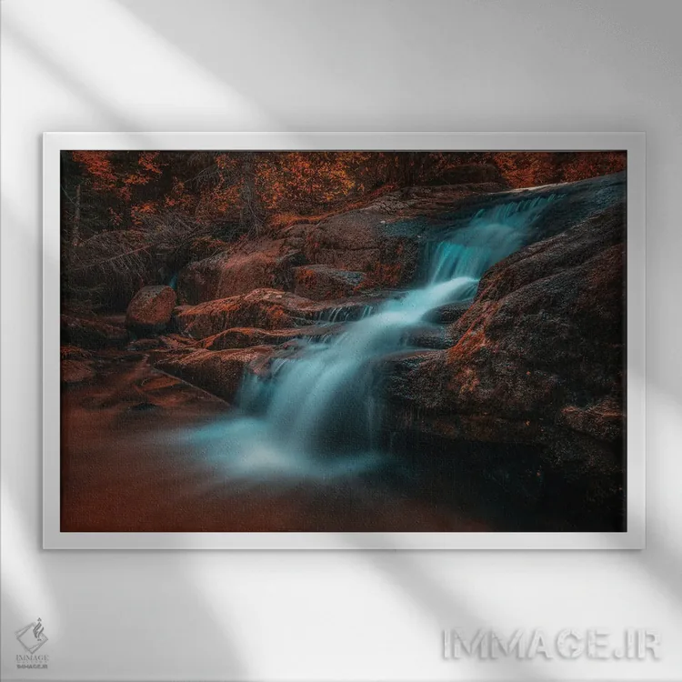 تابلو آبشار ناامیدی اثر کریستوفر توماس - نمای قابدار سفید