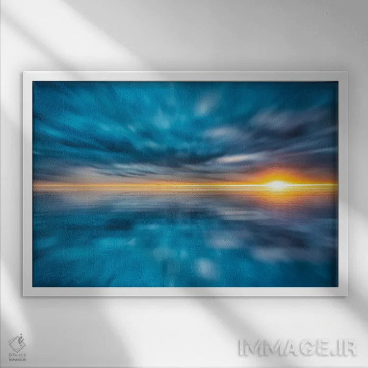 تابلو گردباد عناصر اثر کریستوفر توماس - نمای قابدار سفید