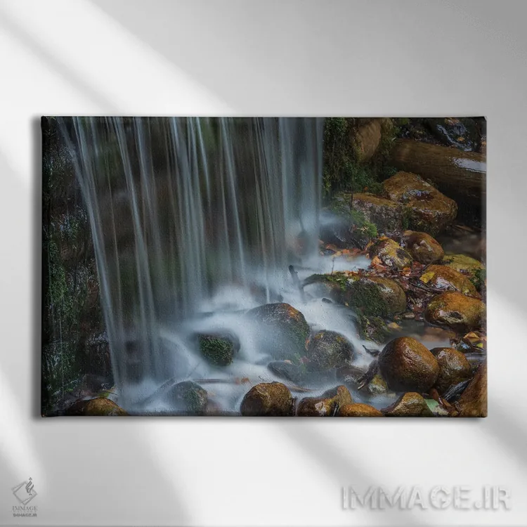 تابلو آبشار جنگلی اثر کریستوفر توماس - نمای روبهرو روی دیوار