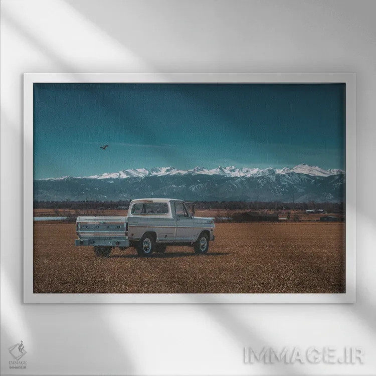 تابلو کامیون مزرعه ناحیه فورنت رِنج اثر کریستوفر توماس - نمای قابدار سفید