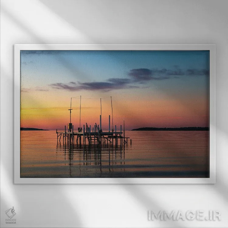 تابلو عبور بزرگ اثر کریستوفر توماس - نمای قابدار سفید