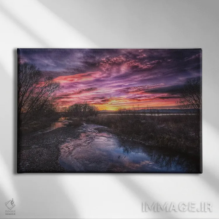 تابلو نوکو طبیعی (نام منطقه) اثر کریستوفر توماس - نمای روبهرو روی دیوار