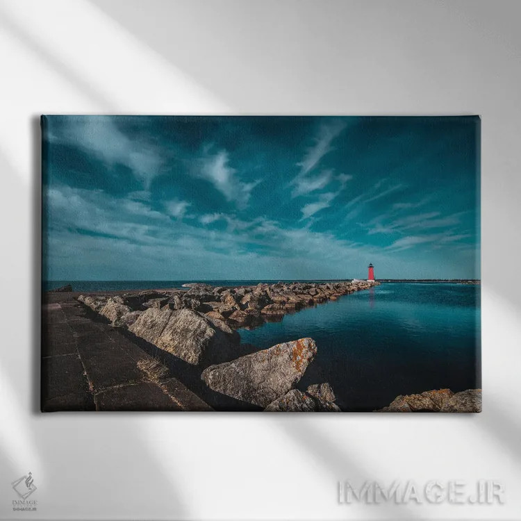 تابلو چراغ موج شکن شرقی منیستیک اثر کریستوفر توماس - نمای روبهرو روی دیوار