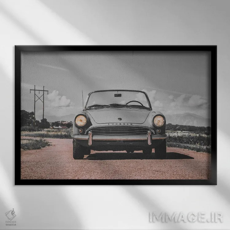 تابلو سانبیم آلپاین کانورتیبل ۱۹۶۰ اثر کریستوفر توماس - نمای قابدار مشکی