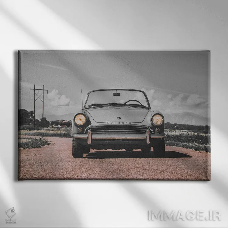 تابلو سانبیم آلپاین کانورتیبل ۱۹۶۰ اثر کریستوفر توماس - نمای روبهرو روی دیوار