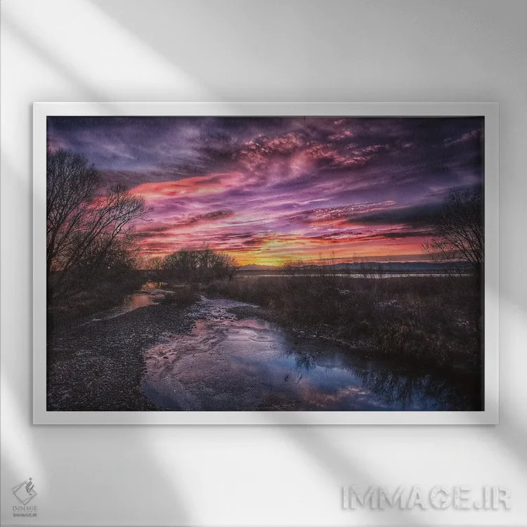 تابلو نوکو طبیعی (نام منطقه) اثر کریستوفر توماس - نمای قابدار سفید