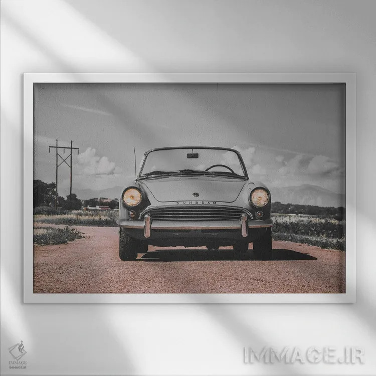 تابلو سانبیم آلپاین کانورتیبل ۱۹۶۰ اثر کریستوفر توماس - نمای قابدار سفید