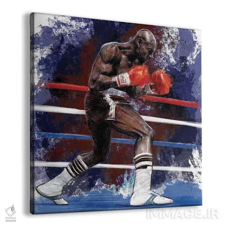 تابلو ماروین هاگلر شگفتانگیز (بوکسور) اثر کریستین پانیآگوا - نمای پرسپکتیو محصول