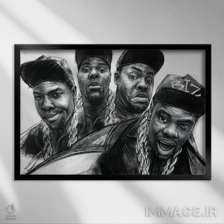 تابلو بیز مارکی (هنرمند) اثر کریستین پانیآگوا - نمای قابدار مشکی