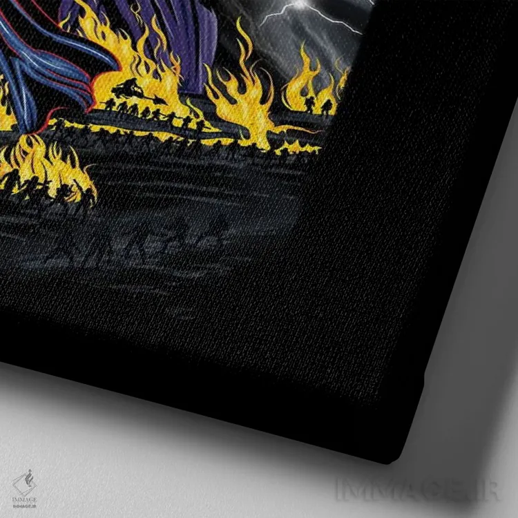 تابلو امپراتوری آهنین اثر کاپو - نمای نزدیک بافت بوم