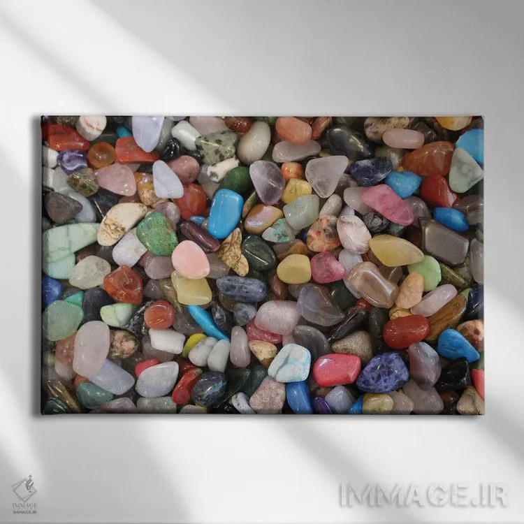 تابلو سنگهای ذن اثر آنا کوپل - نمای روبهرو روی دیوار