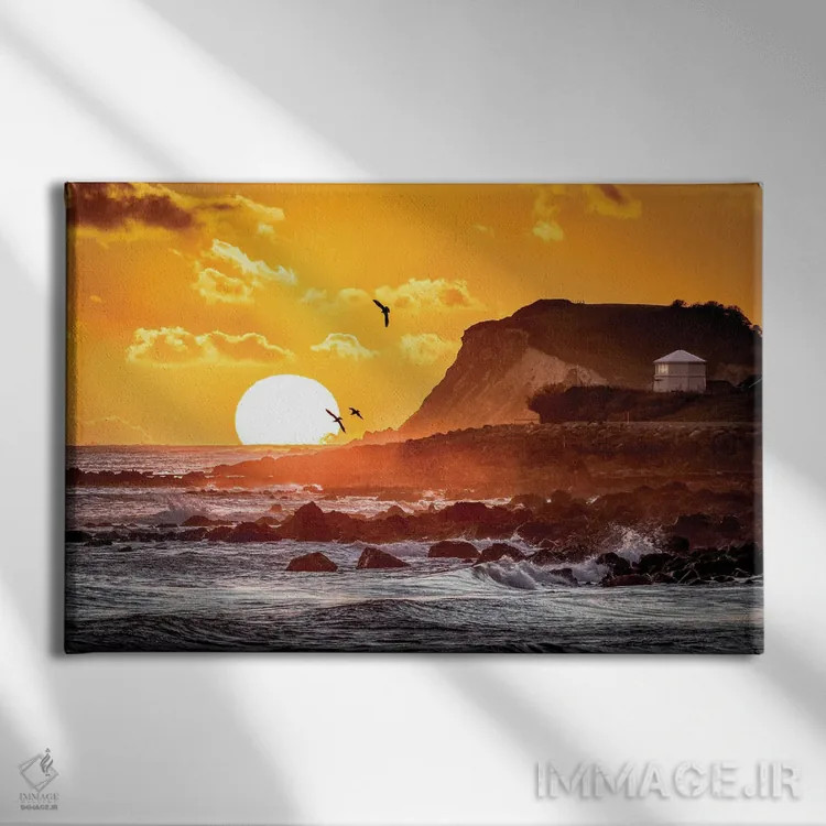 تابلو غروب ساحل ونتنور اثر چاد پاول - نمای روبهرو روی دیوار
