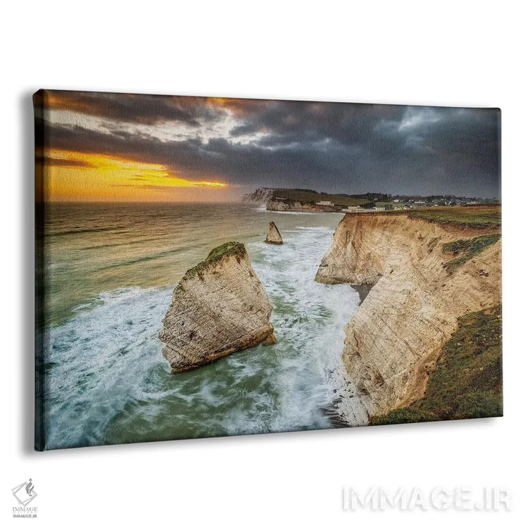 تابلو غروب از صخرههای خلیج آب شیرین اثر چاد پاول - نمای پرسپکتیو محصول