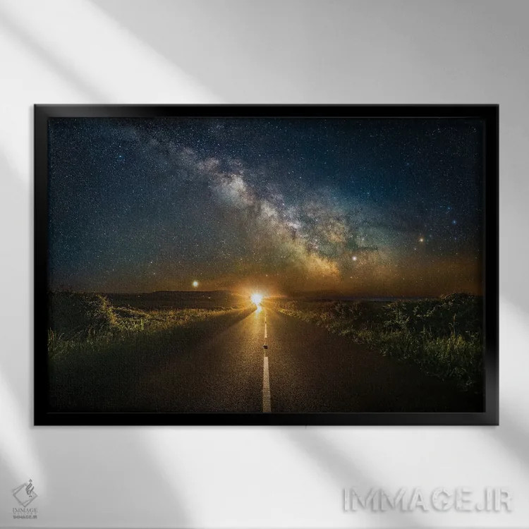 تابلو نور زندگی اثر چاد پاول - نمای قابدار مشکی