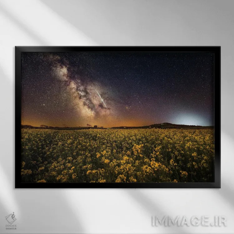 تابلو مزارع ماه مه اثر چاد پاول - نمای قابدار مشکی