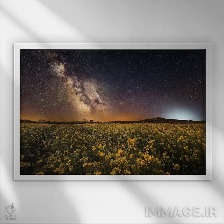 تابلو مزارع ماه مه اثر چاد پاول - نمای قابدار سفید