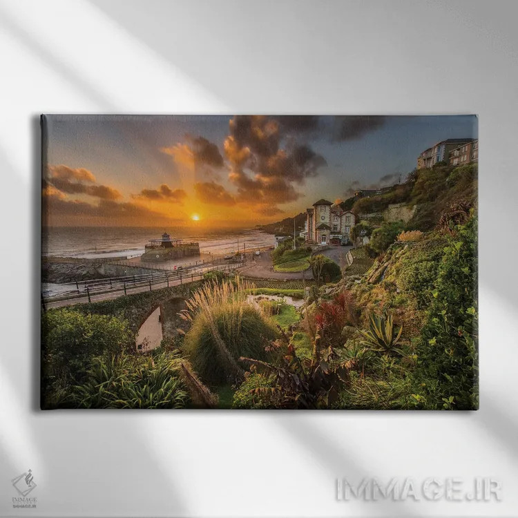 تابلو آبشار ونتنور اثر چاد پاول - نمای روبهرو روی دیوار