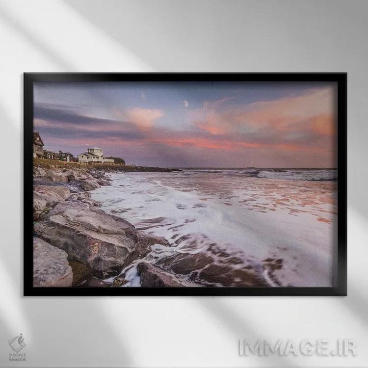 تابلو طلوع خلیج استیهیل اثر چاد پاول - نمای قابدار مشکی