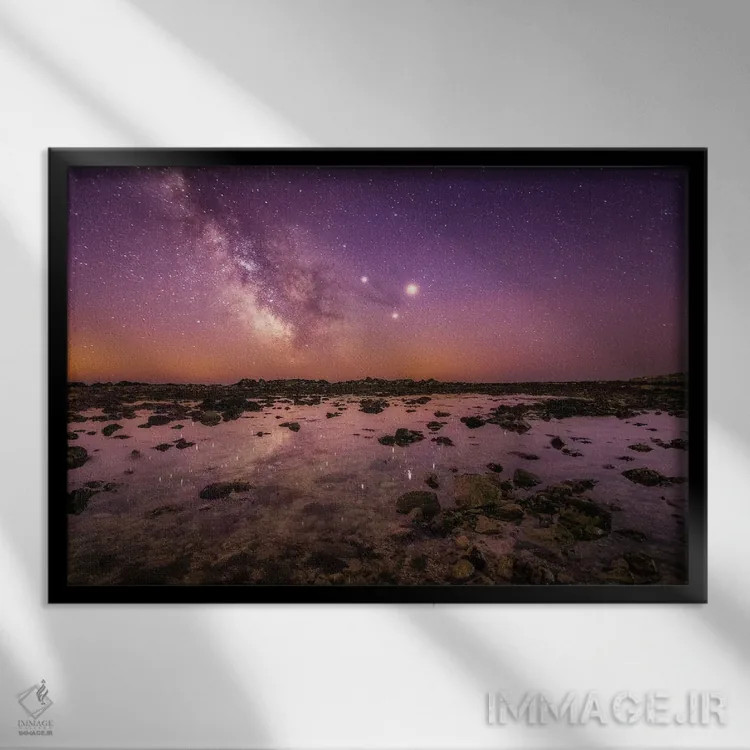 تابلو حوضچههای سنگی کستل کوو اثر چاد پاول - نمای قابدار مشکی