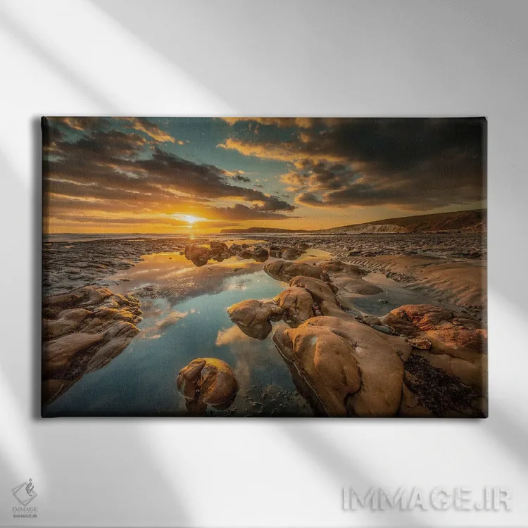 تابلو غروب خلیج کامپتون اثر چاد پاول - نمای روبهرو روی دیوار