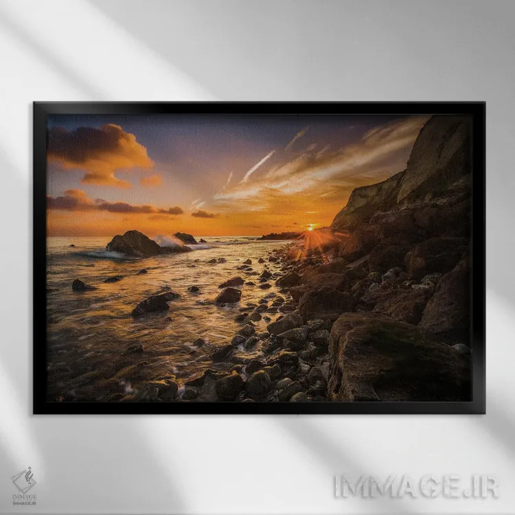 تابلو آرامش شامگاهی اثر چاد پاول - نمای قابدار مشکی