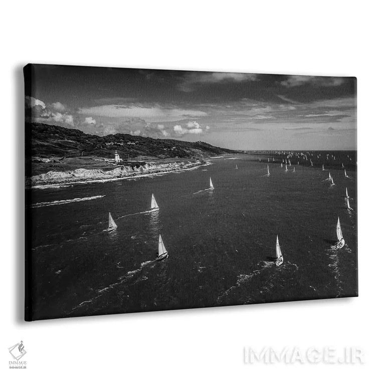 تابلو ناوگانی از قایقهای تفریحی در حال عبور از فانوس دریایی کاترین مقدس اثر چاد پاول - نمای پرسپکتیو محصول