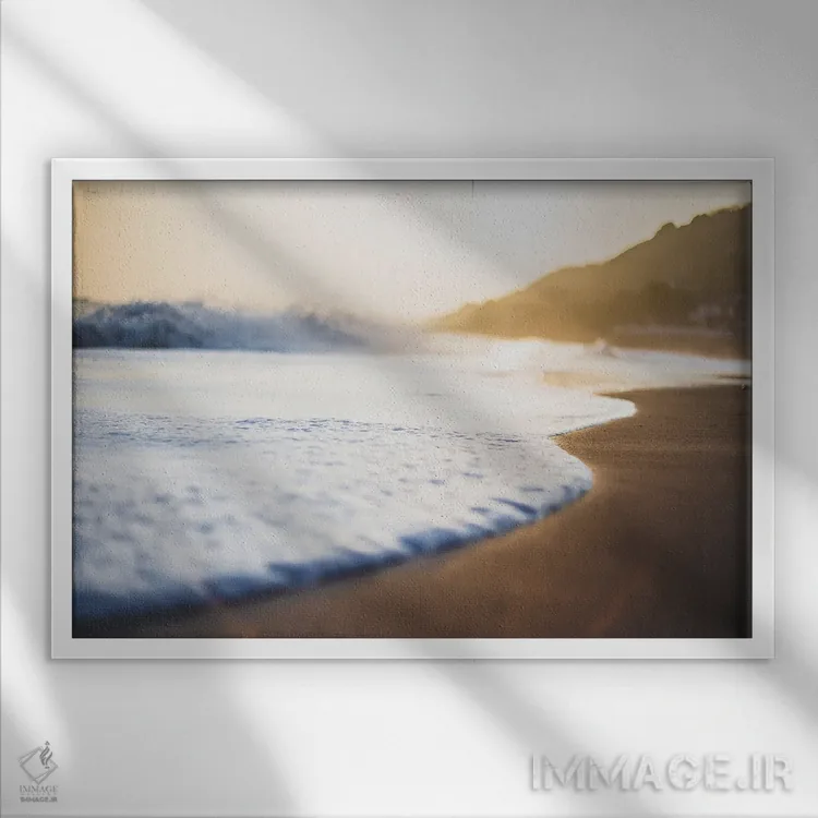 تابلو دریای آتشین اثر چاد پاول - نمای قابدار سفید