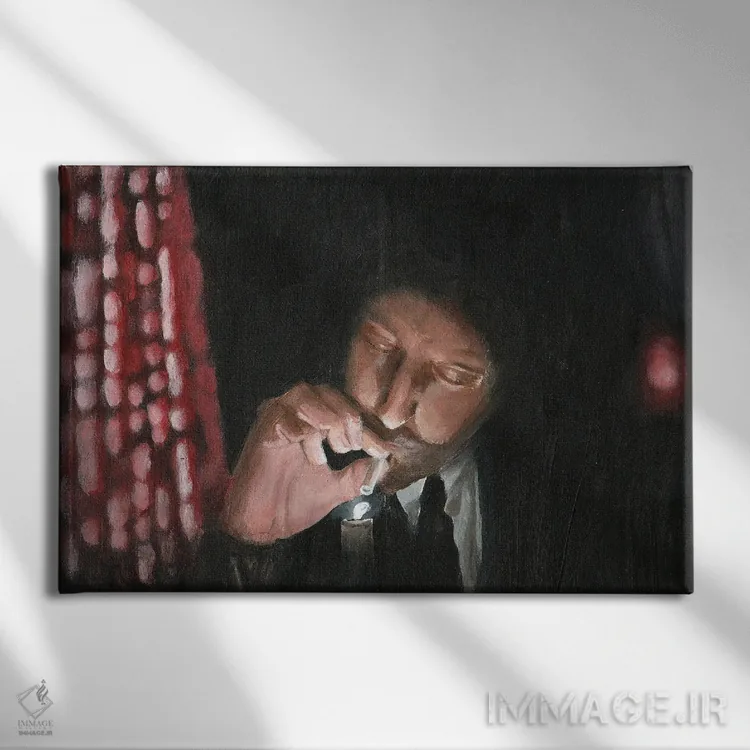 تابلو دیرهنگام اثر شارلوت پی. - نمای روبهرو روی دیوار