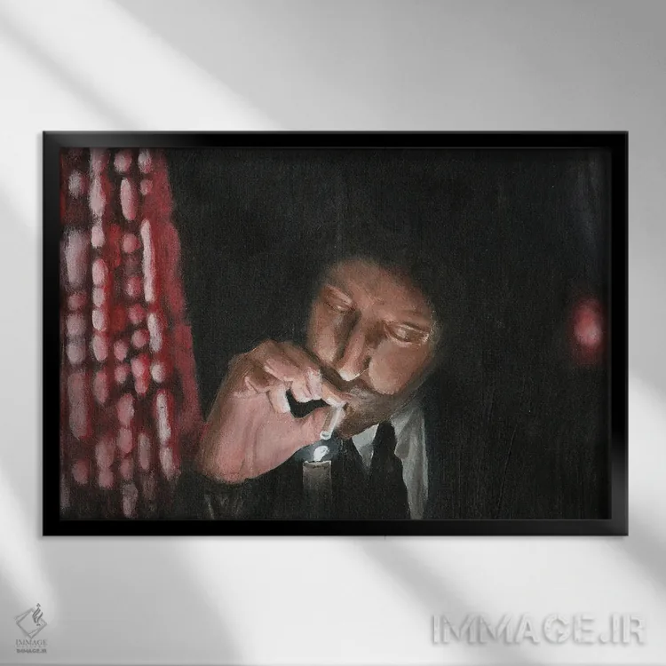 تابلو دیرهنگام اثر شارلوت پی. - نمای قابدار مشکی