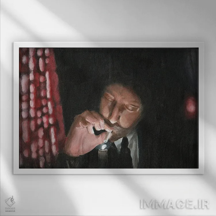 تابلو دیرهنگام اثر شارلوت پی. - نمای قابدار سفید